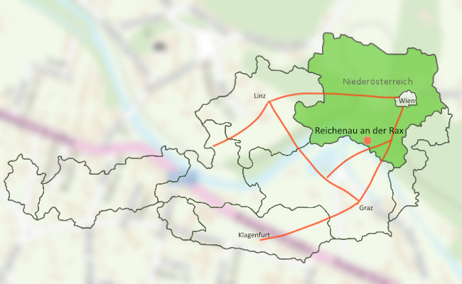 Karte von Österrreich